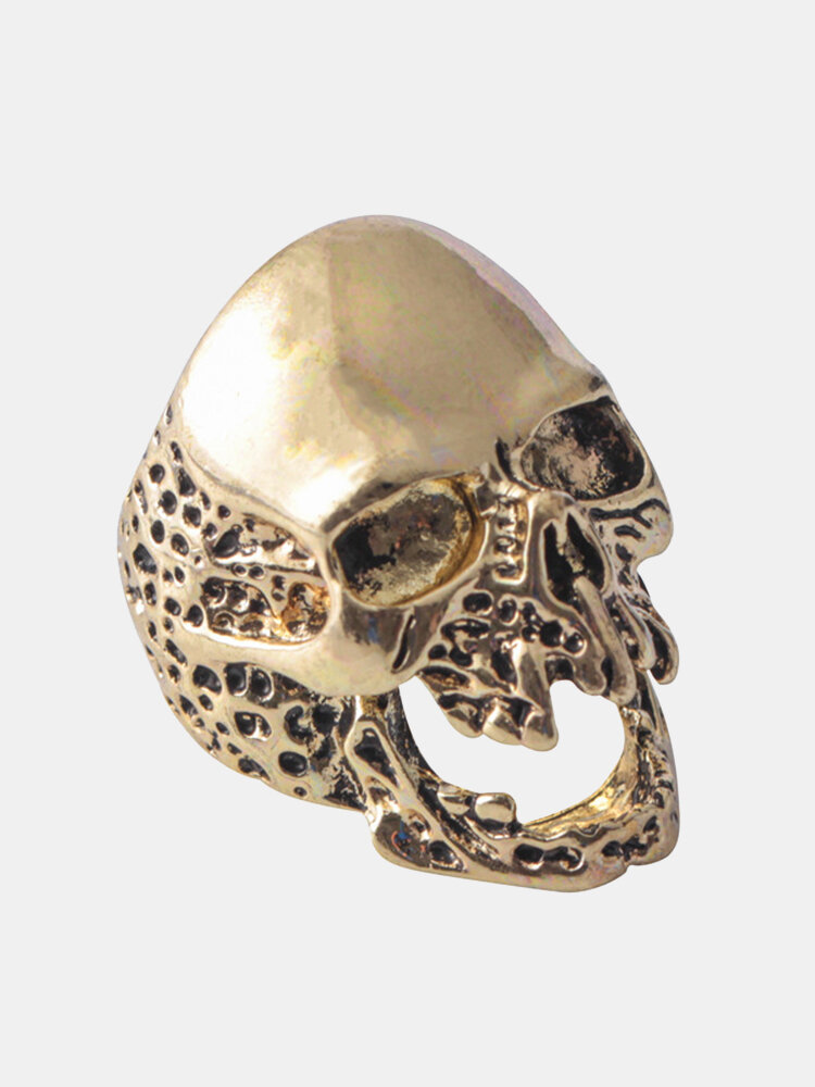 Punk Finger Rings Irregular Rugged Skull Finger Rings Hand Accessories Fashion Jewelry for Men