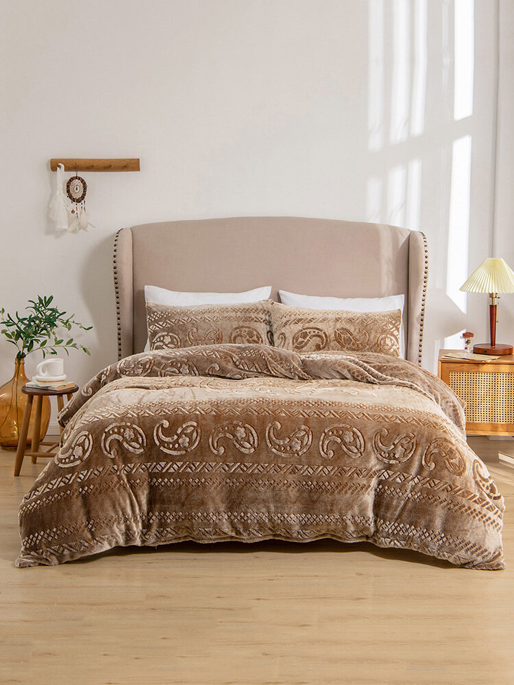 3PCS Fiber Brief Twill Solid Color Bedding Sets Bedspread Quilt Cover Pillowcase