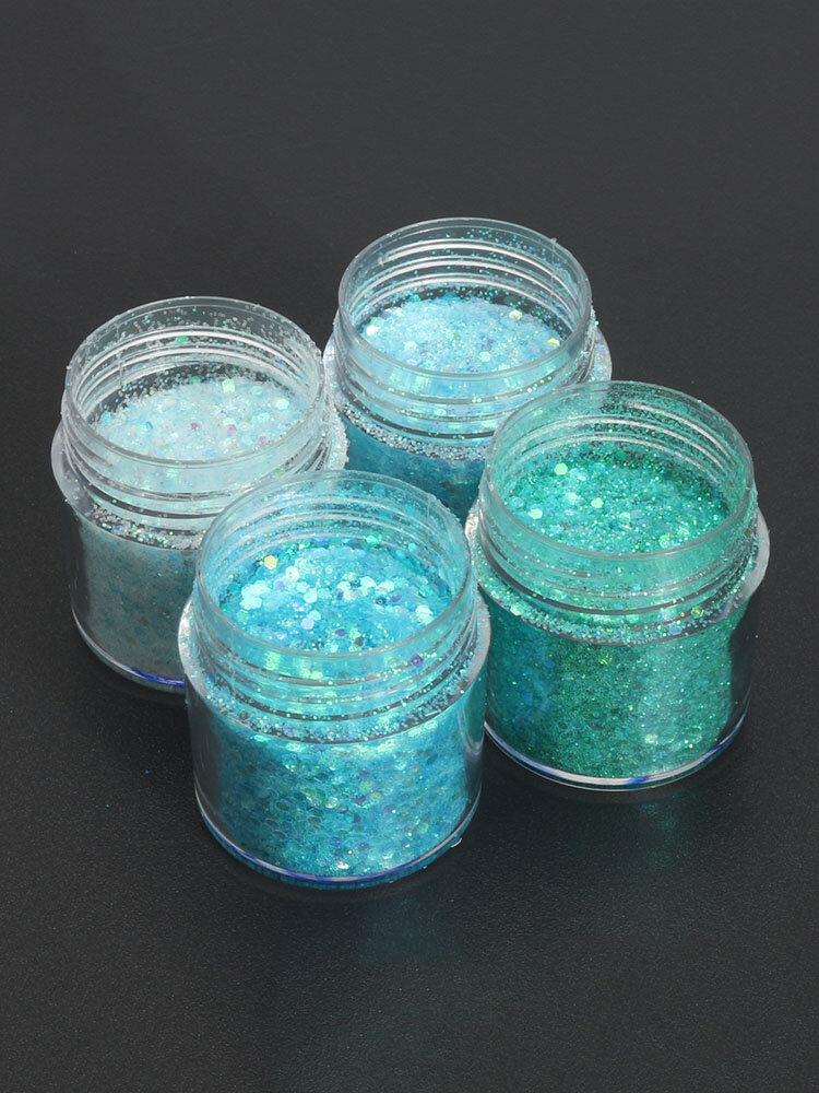 Blue Glitter Powder Shiny Nail Powder Mixed Mermaid Luster Decoration Dust Eye Shadow 