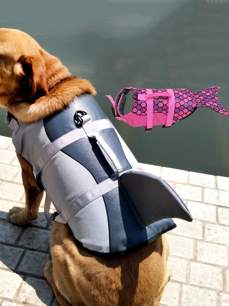 

1 PC Pet Life Jackets Pet Floatation Vest Summer Fashion Swimwear Clothes for Small Medium Dogs Pet Life Vest Shark Merm
