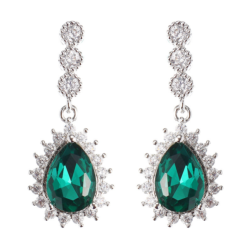 JASSY® Zircon Crystal Dangle Earrings 12 Months Birthstone Birthday Stone Earrings for Women