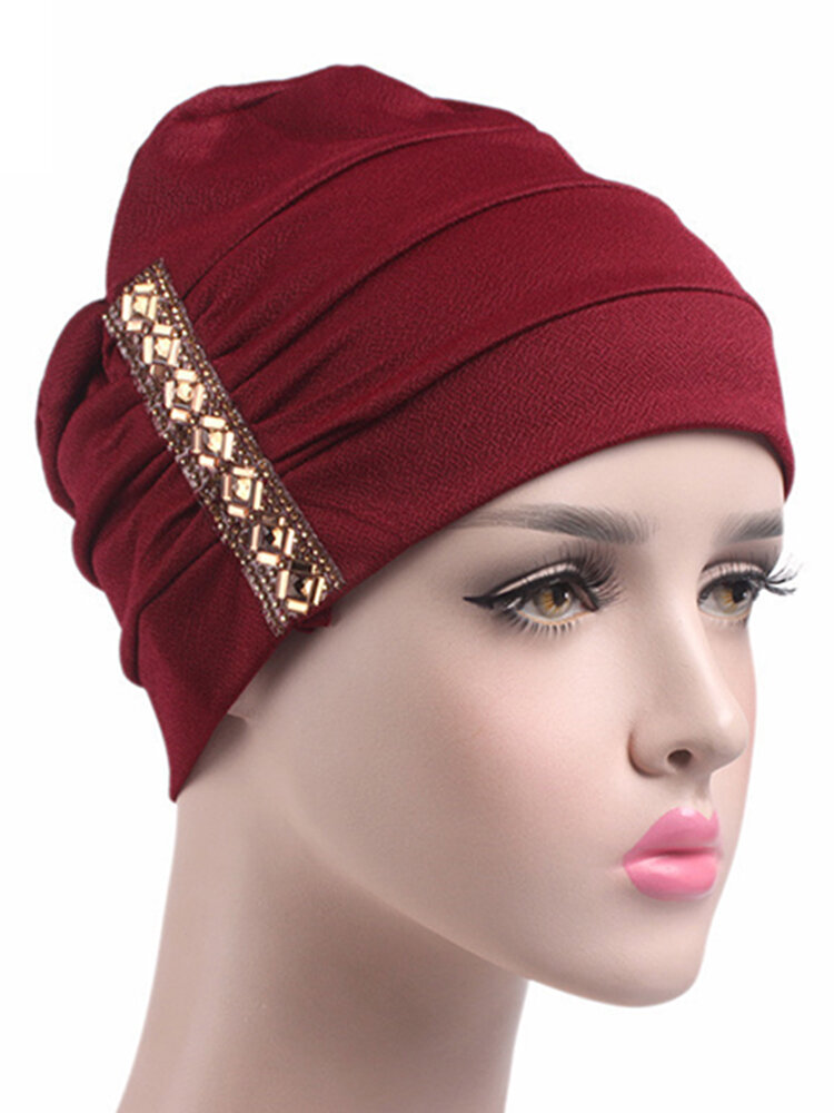 Women Vintage Beanie Hat Windproof Sunscreen Breathable Bonnet Cap Clothing Accessories