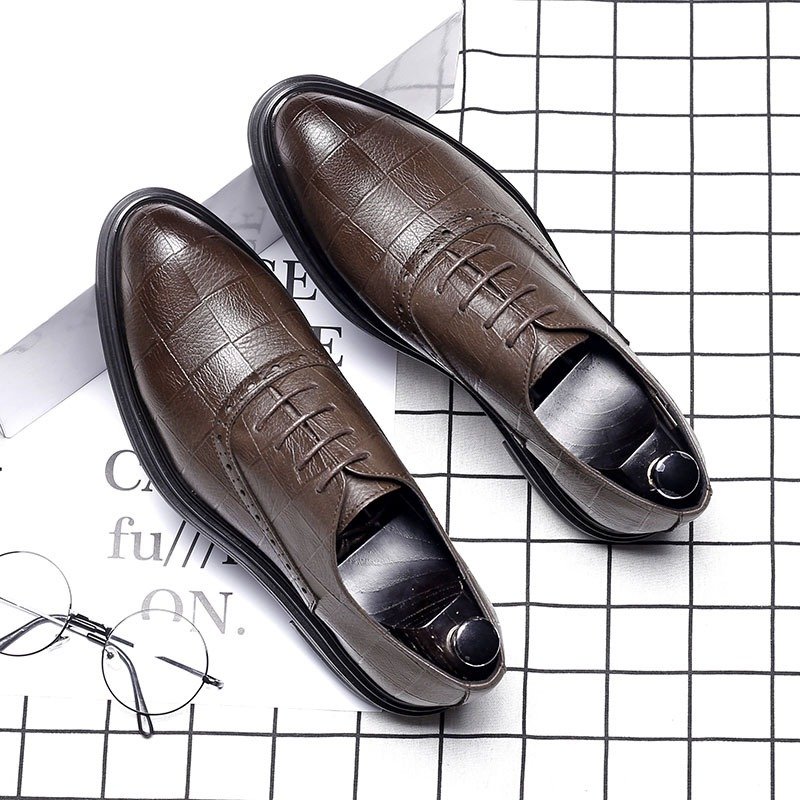 Men Brogue Carved Lace Up Oxfords Business Formal Casual Shoes
