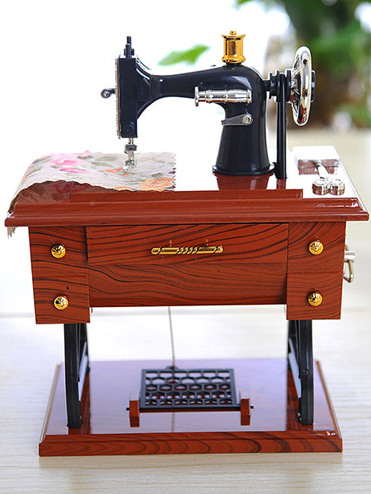 

For Elise Music Box Classical Sewing Machine Creative Craft Home Decoration Birthday Present Gift