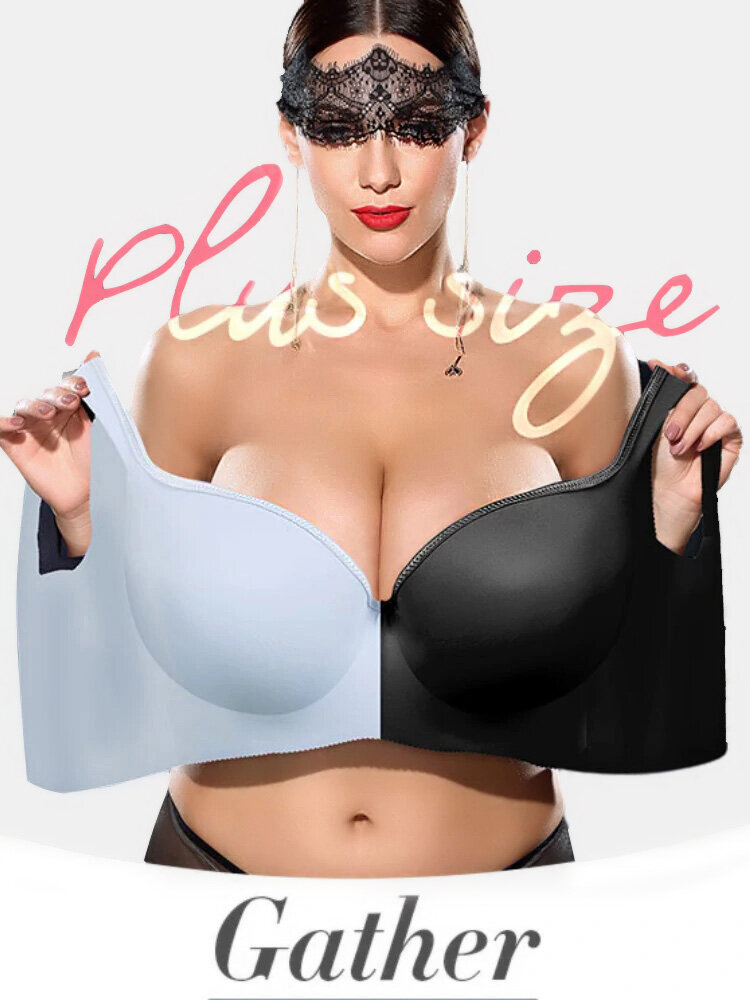 Gather Plunge Seamless Full Coverage Push Up 34DD Bras