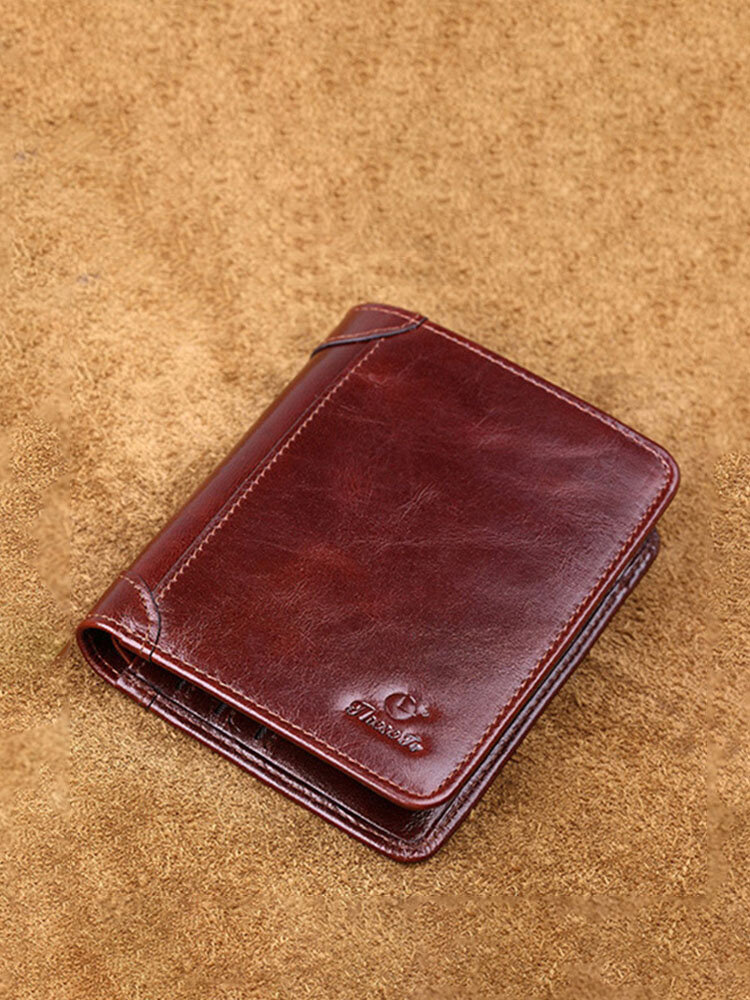 Genuine Leather Vintage Business Short Driver License Wallet от Newchic WW