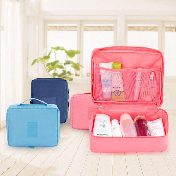 Multifunction Square Nylon Travel Wash Cosmetic Bag Makeup Storage Bag ...