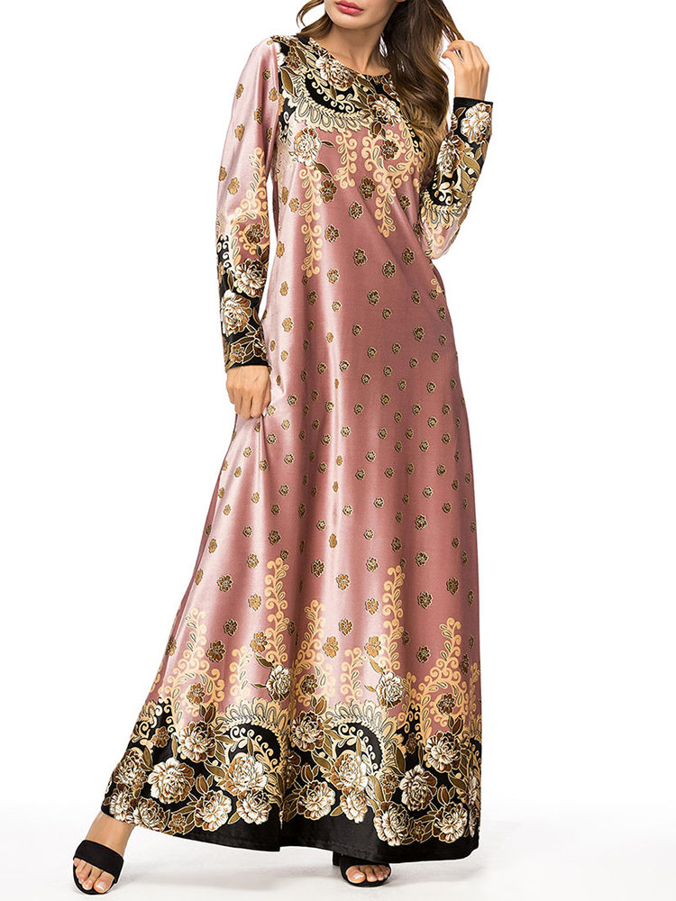 Muslim Print Maxi Dress