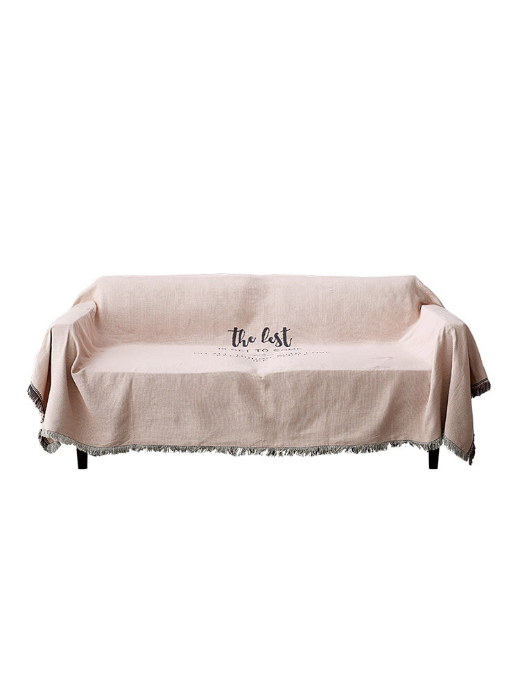 Housse de canapé moderne en tissu anti-dérapant Couvre-lit d'hiver Couverture en fil tricoté