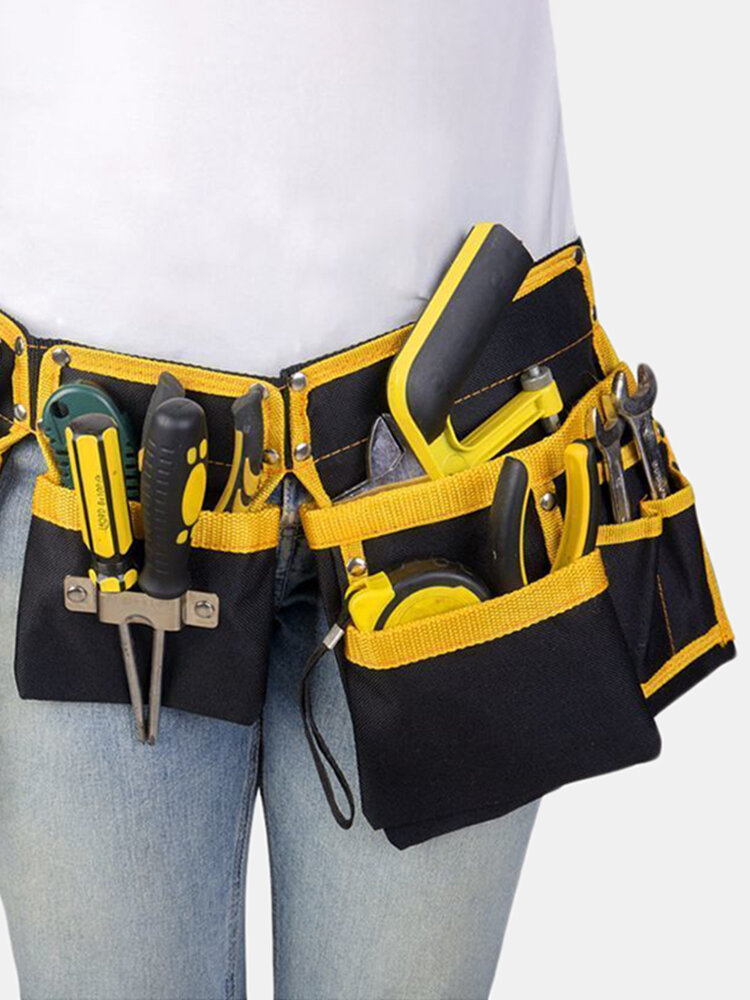 

1Pc Multi-functional Utility Pouch Belt Bag Electrician Tool Bag Oxford Cloth Waist Pocket Tool Storage Bag