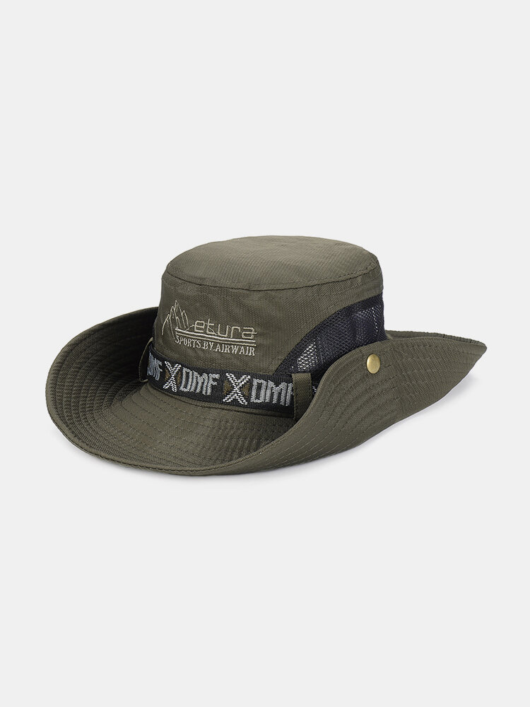 Mens Foldable Breathable Visor Bucket Hats Fisherman Hat Outdoor Climbing Sunshade Cap от Newchic WW