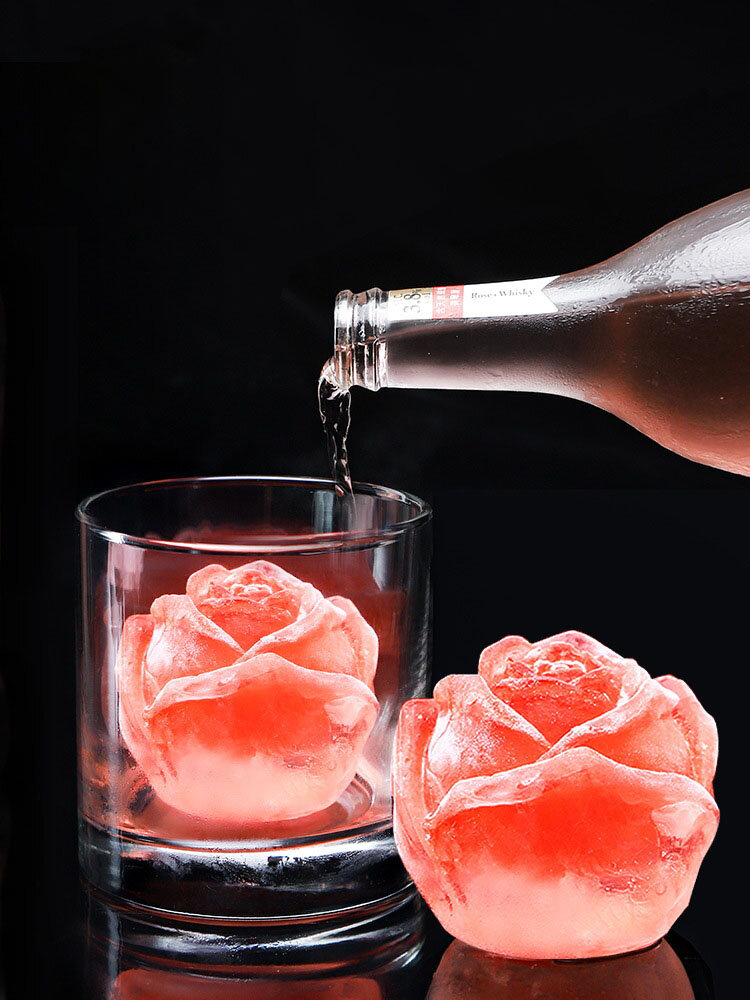 

1Pc Creative Food Grade 3D Silicone Rose Ice Cube Mold