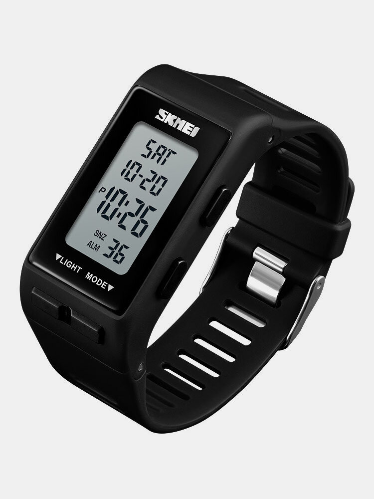 Mostrador Retângulo de 5 Cores Esportes Digital Watch Multifuncional Luminoso Impermeável Watch