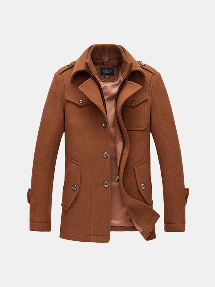 Winter Gentlemanlike Single-breasted Trench Coat