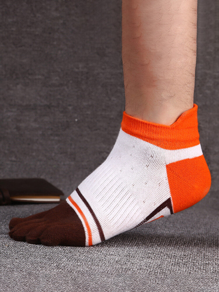 Five Toes Socks Fancies Elasticized Reinforced Deodorant Sports Casual Socks For Men