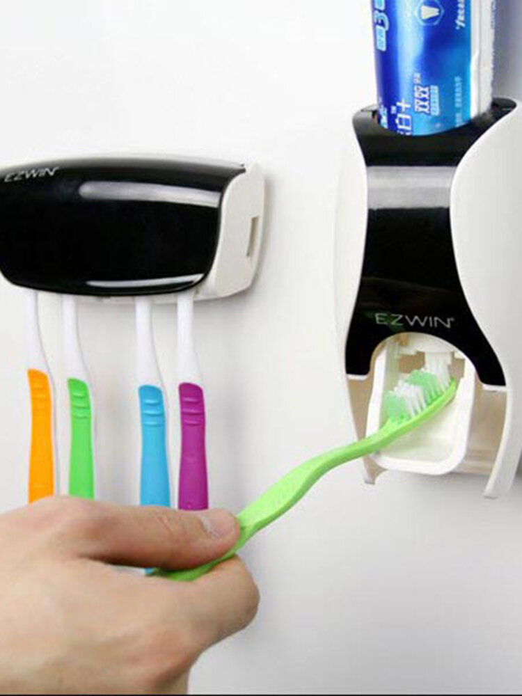 

Automatic Toothpaste Dispenser Squeezer Toothbrush Holder Set Bathroom Supplies, #03;#04;#05