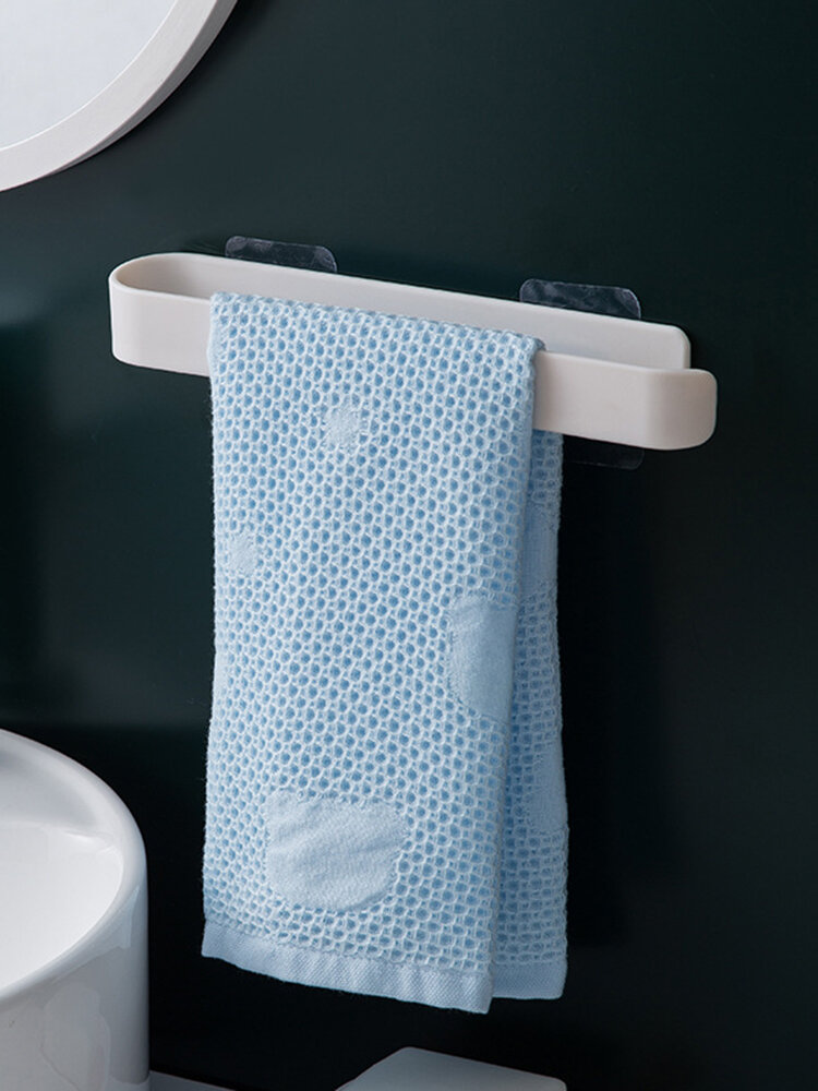Wall Mounted Bathroom Towel Cleaning Cloth Rack Holder Hanger Useful Shelf