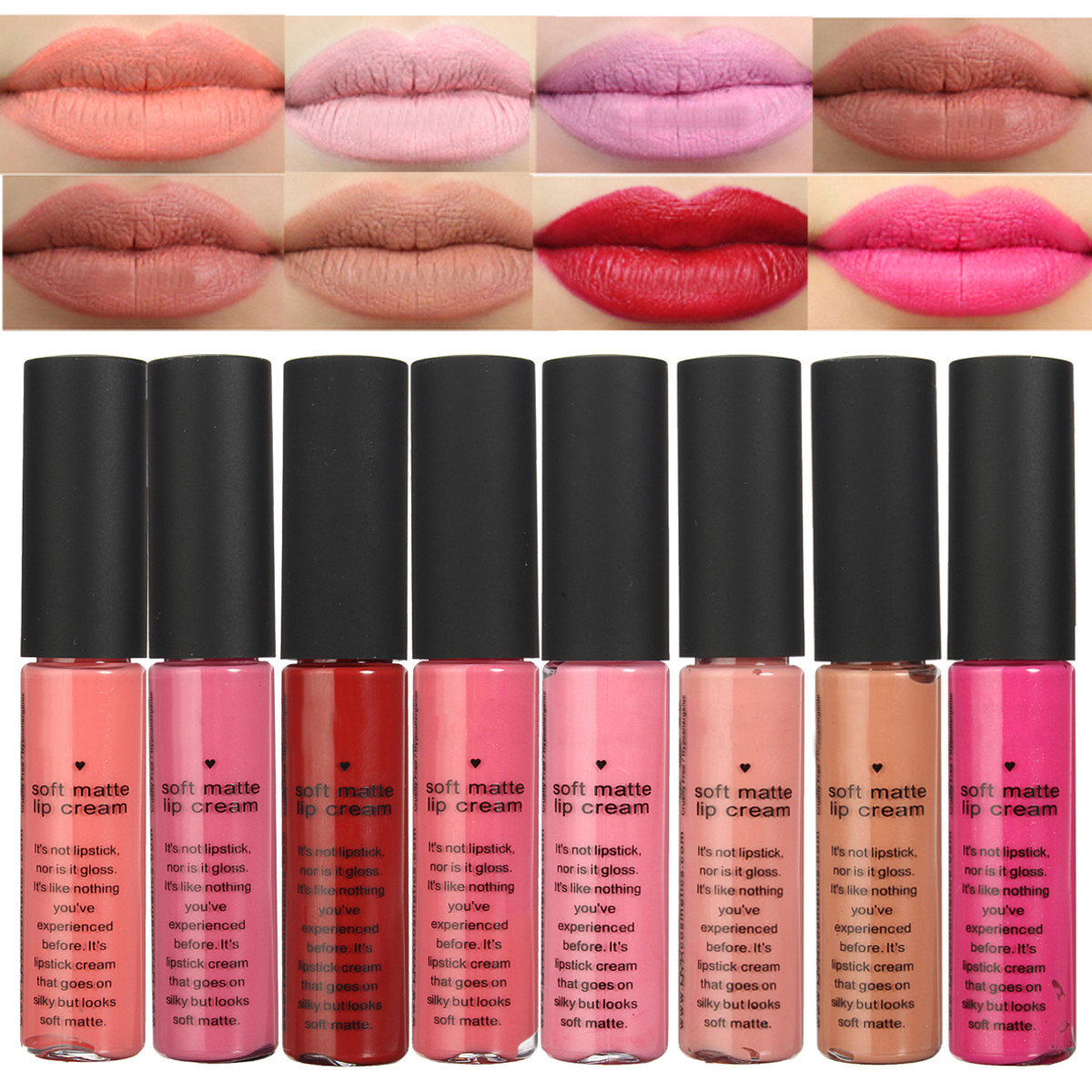 8 Colors Soft Matte Lip Gloss Liquid Stick Long Lasting Makeup Cosmetic 