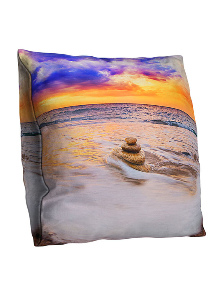 

3D Ocean Beach Sunset Printed Art Throw Pillowcases