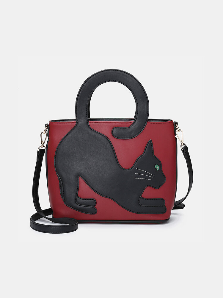 Women Cat Pattern Handbag Crossbody Bag