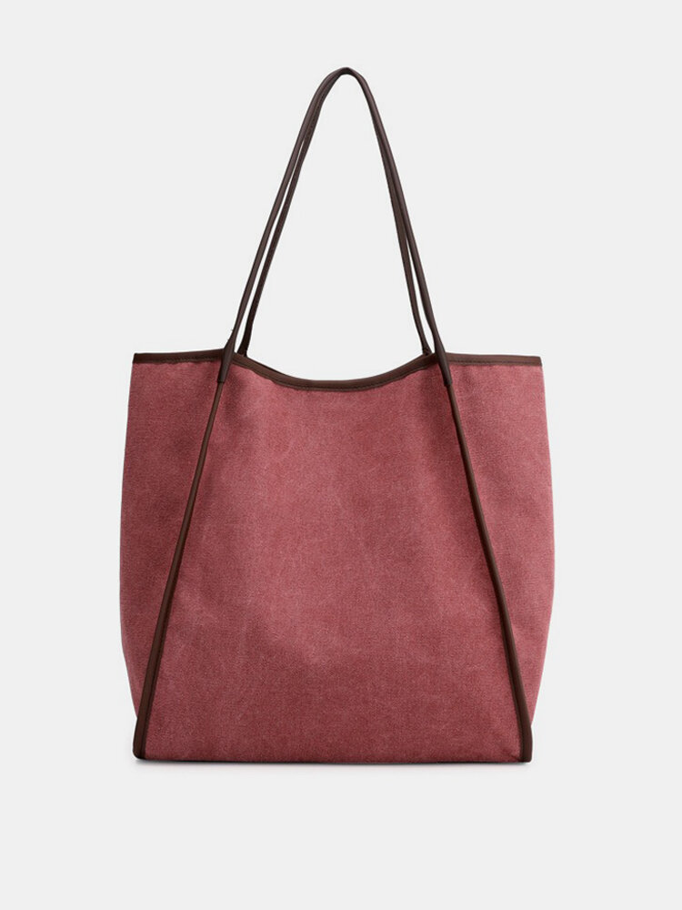 Women Canvas Simple Tote Handbag Shoulder Bag