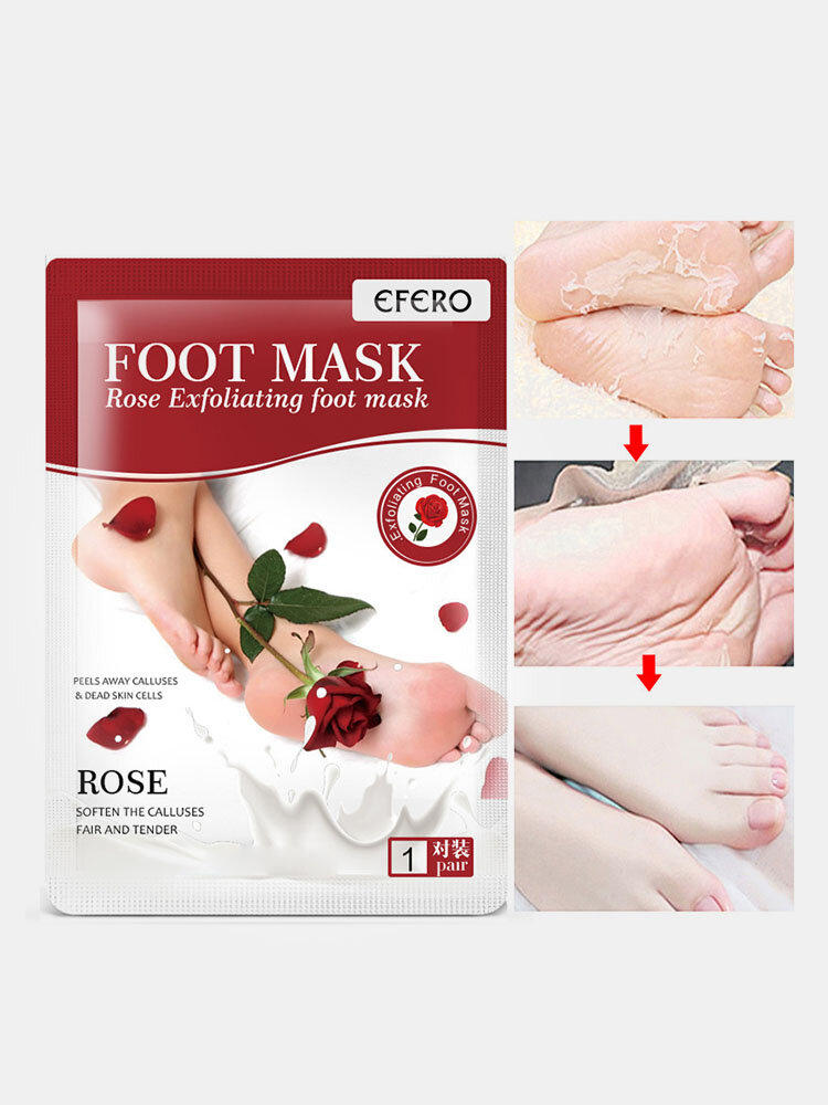 Feet Exfoliating Rose Foot Mask Peeling Dead Skin Calluses Foot Spa Pedicure Socks