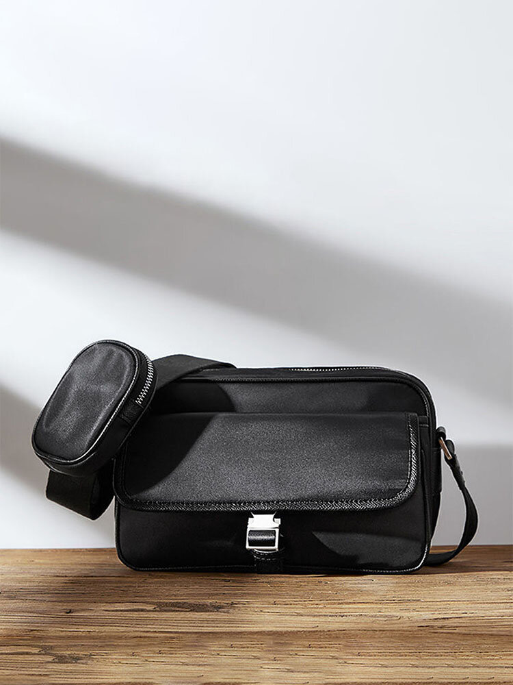 Menico Unisexual Oxfords Cloth Casual Large Capacity Messenger Bag Durable Adjustable Strap Crossbody Bag