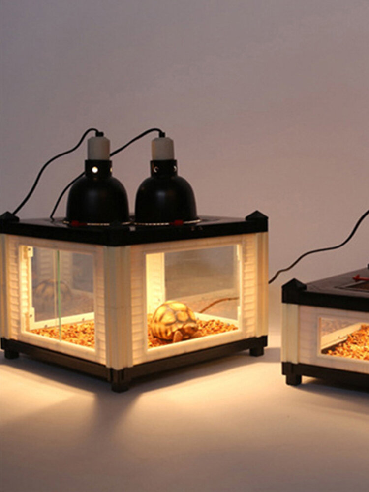 E27 Reptile Ceramic Heat Lamp Holder w/ Light Switch Socket Adapter Lamp Fitting