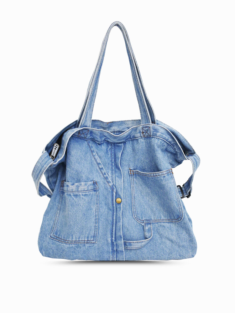 Menico Women's Oxford Cloth Lazy Style Messenger Bag Large-capacity Shopping Bag Literary Shoulder Handbag