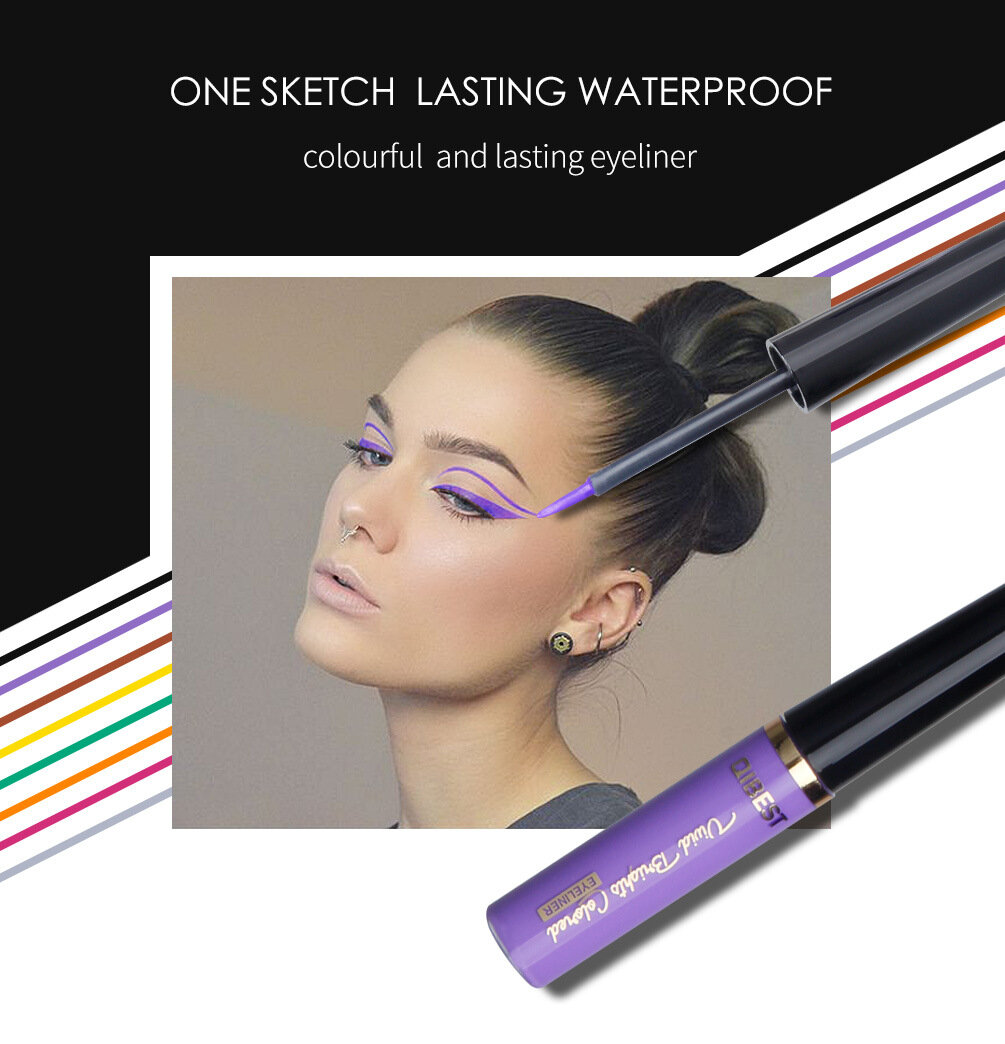 Matte Liquid Eyeliner Quick Dry Waterproof Eye Liner Pencil Brown Purple Color Eyeliner Cosmetic Makeup Tool