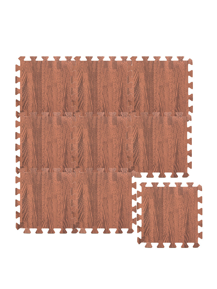 1pc (30*30cm) Imitation Wood Foam Exercise Floor Mats Gym Garage Mats Carpets