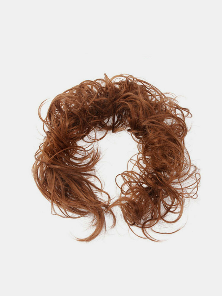 

14 Colors Long Curly Wig Piece Disk Hair Caterpillars Hair Packs Bride Hair Extensions