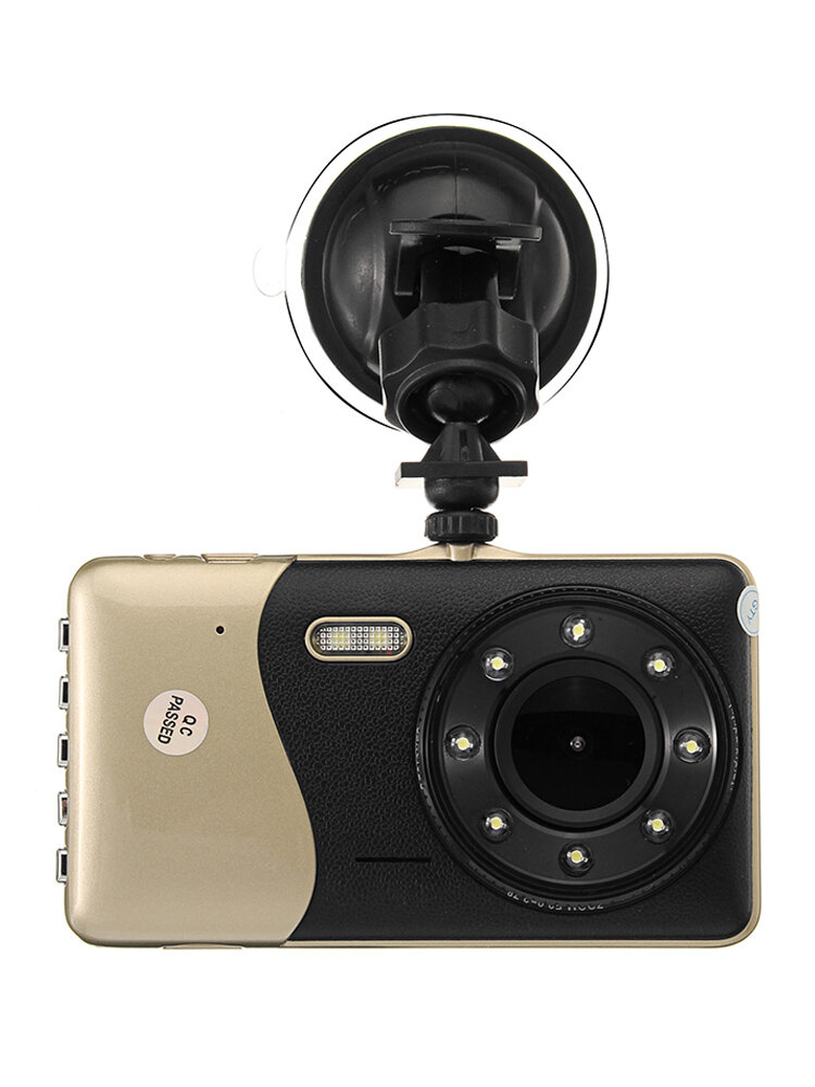 4'' Dual Lens Camera 170° HD 1080P Car DVR Vehicle Video Night Vision G-Sensor Dash Cam Dictaphone with Microphone/Speak
