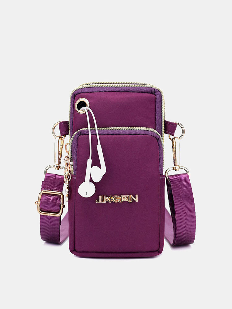 Women Waterproof Headphone Plug Phone Bag Crossbody Bag