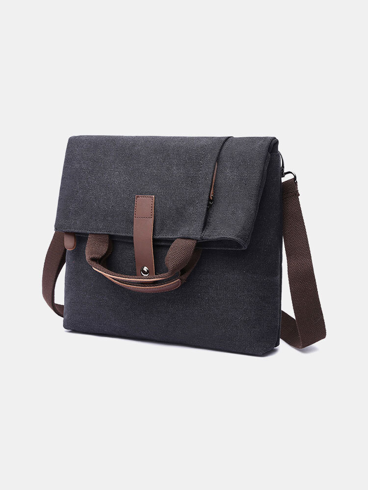 Vintage Canvas Solid Foldable Crossbody Bag Shoulder Bag Handbag