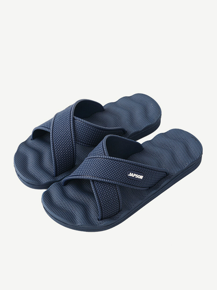 

Men EVA Comfy Opened Toe Indoor Home Casual Slippers, White;black;dark blue;gray