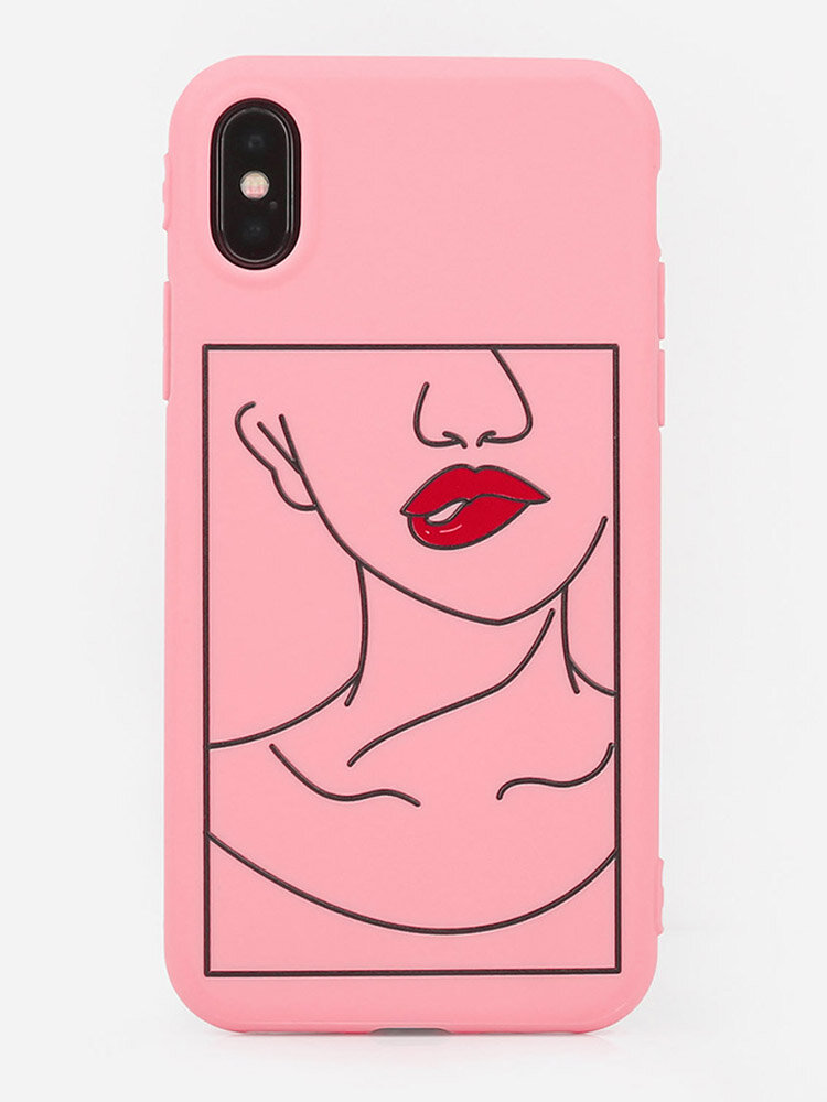 Pink Girl Cute Woman Tongue Pattern Phone Case For iPhone