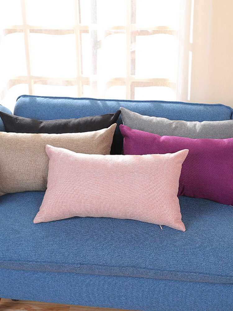 

Pillowcase Rectangular Cotton And Linen Pillow Color Nap Pillow Plus Long Sofa Car Waist Pillowcase, #01;#02;#03;#04;#05;#06;#07;#08;#09;#10;#11;#12
