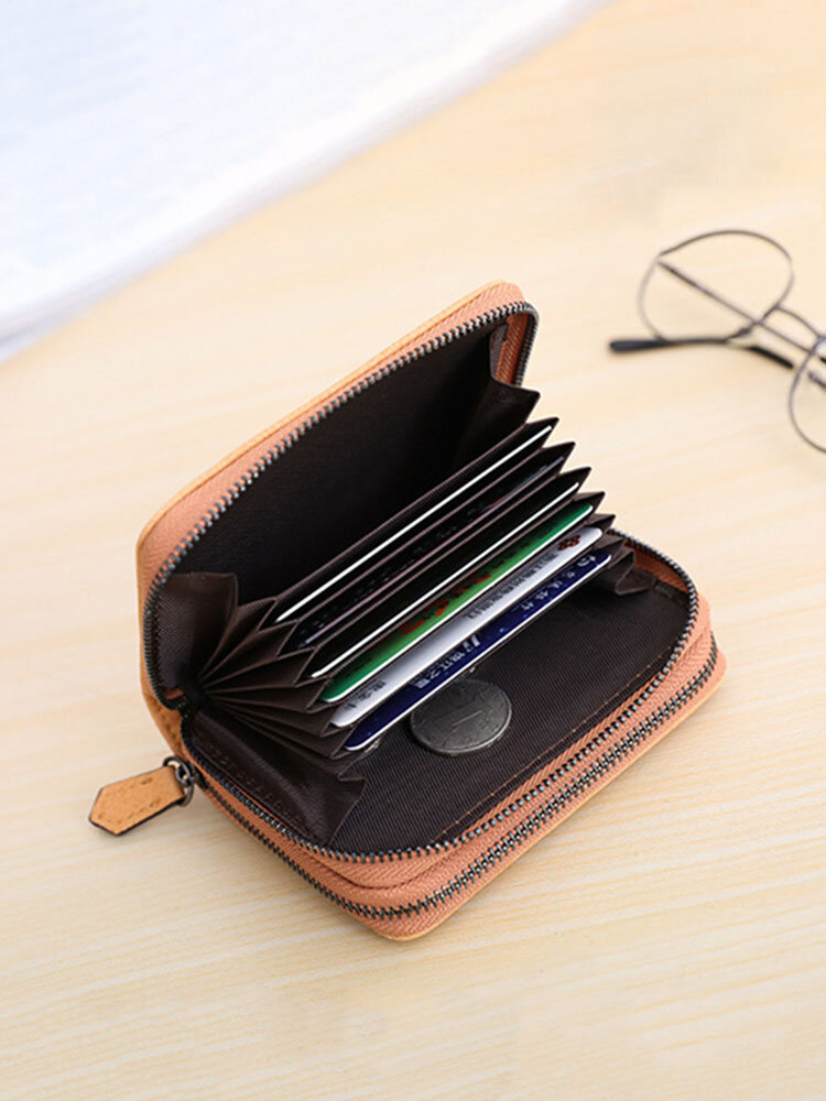 Women PU Leather Multi-card Slots Money Clips Kawaii Bag Mini Zipper Wallet Purse