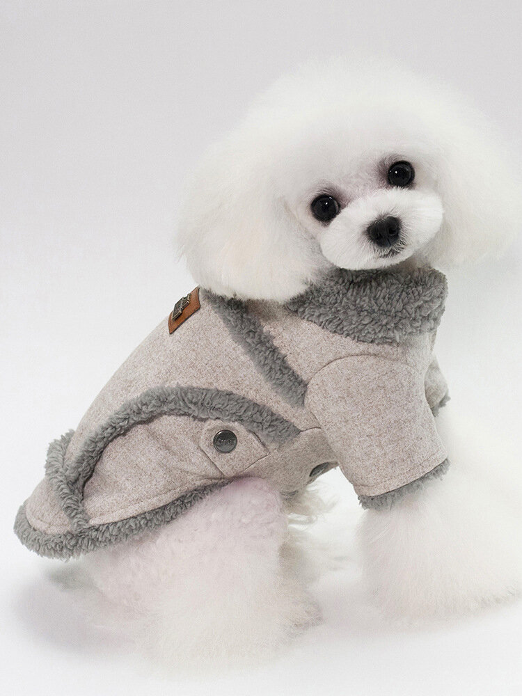 Pet Dog Fleece Neck Winter Warm Coat Puppy Soft Sweater Clothing