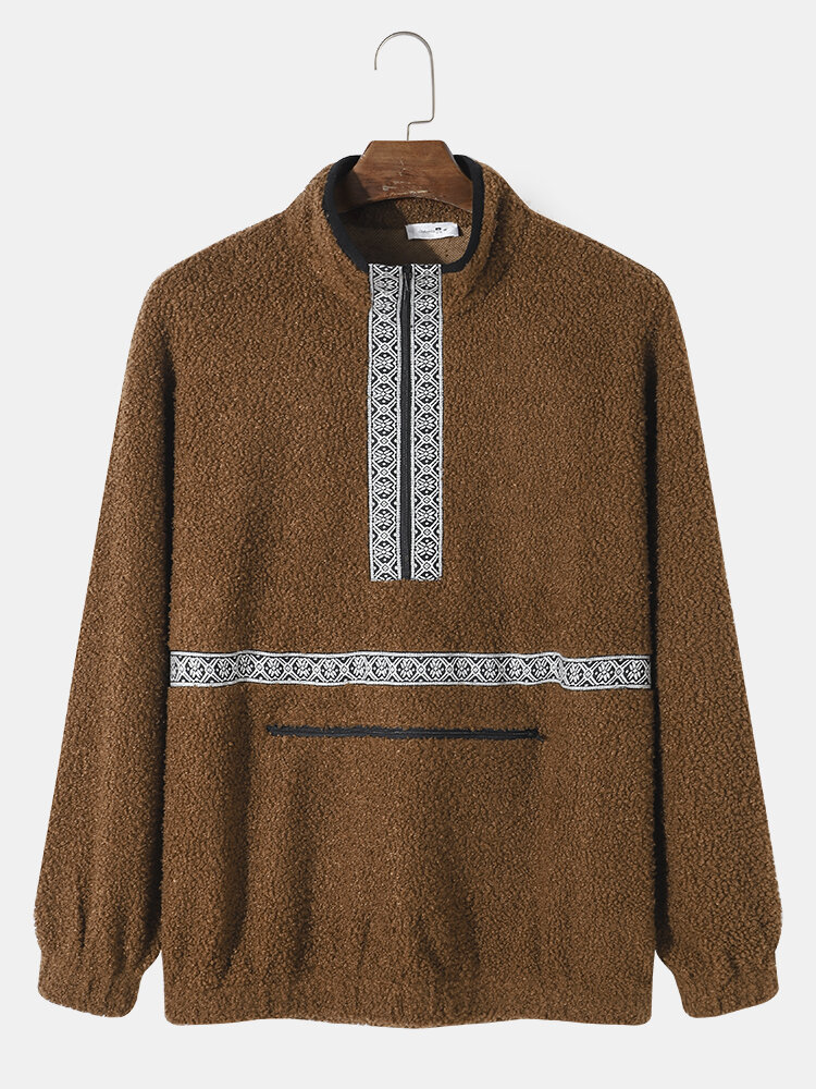 

Tribal Pattern Teddy Sweatshirts, Brown