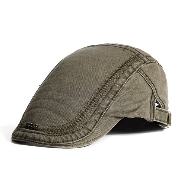 

Mens Cotton Embroidery Sunshade Berets Caps Casual Travel Painter Forward Hat, Khaki;black;navy;dark grey;army green;coffee