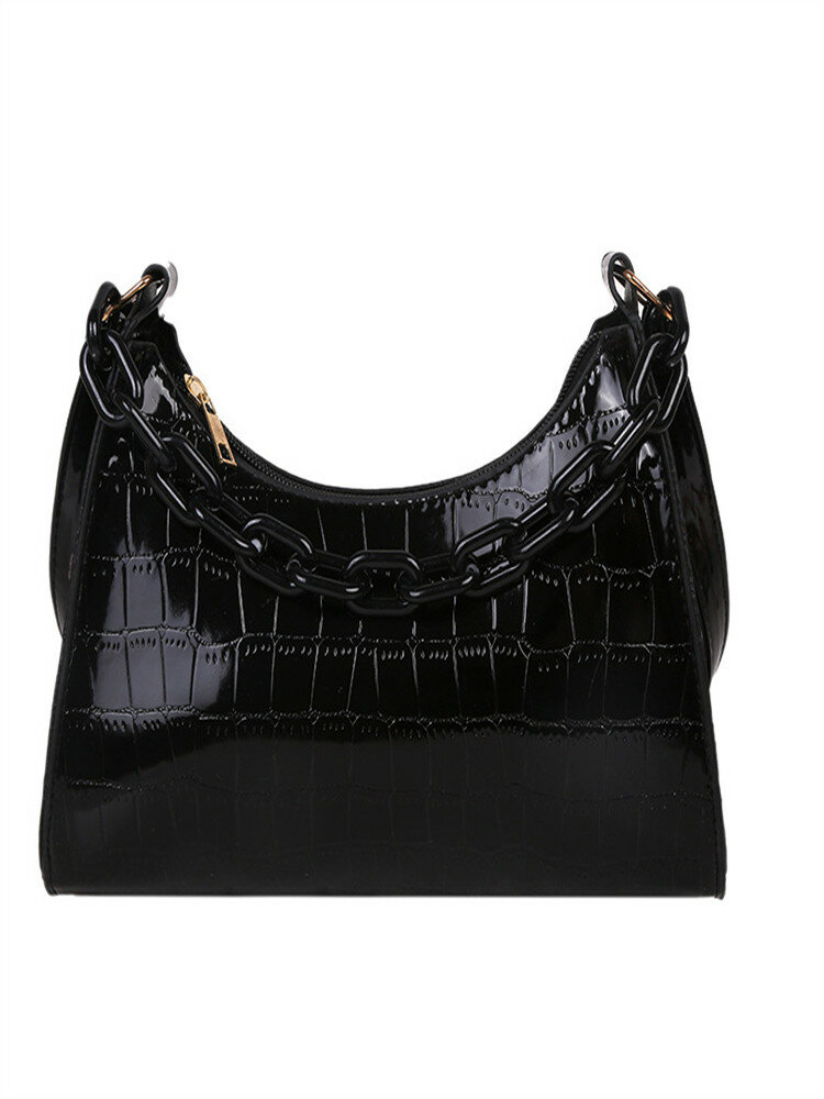 Women Fashion Faux Leather Chain Handbag Shoulder Bag