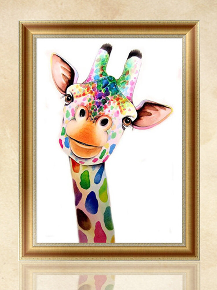 5D bricolaje punto de cruz diamante jirafas bordado pintura decoración del hogar