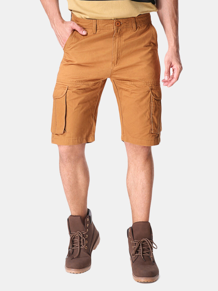

ChArmkpR Mens Plus Size Multicolor Big Pockets Loose Casual Cargo Shorts, Dark gray
