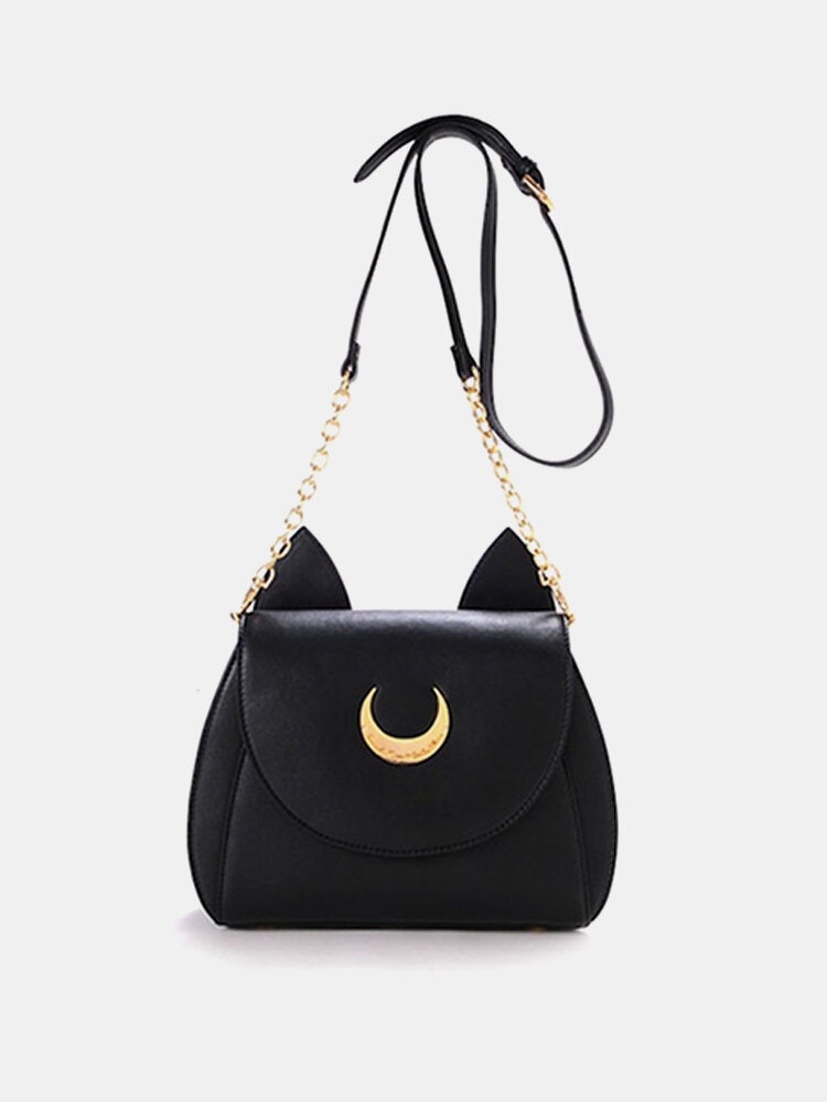 Women Sweet Moon Print Ear Pattern Design Crossbody Bag Shoulder Bag Cute Bags