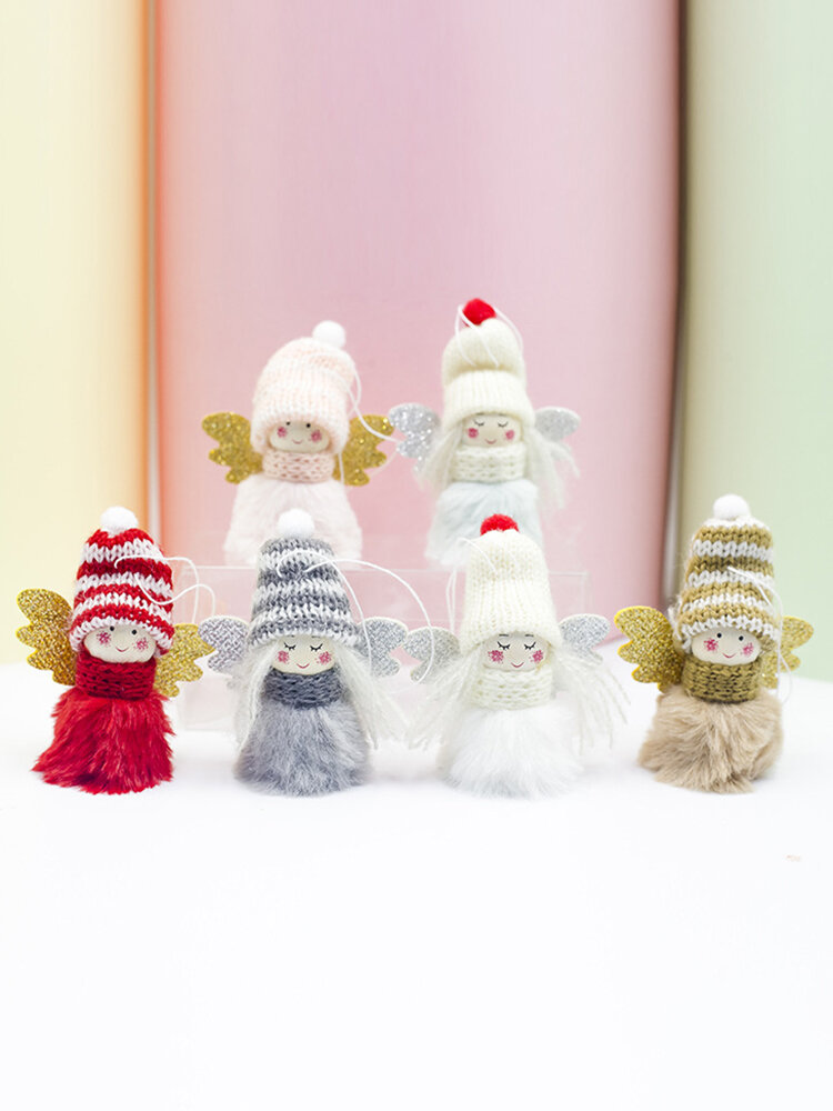 クリエイティブぬいぐるみエンジェルガール人形ペンダントクリスマストレス装飾クリスマス正月家の装飾