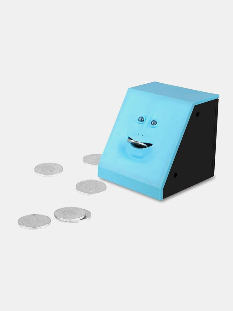 1 PC Face Money Pot Money Eating Coin Bank Monkey Saving Box Automatic Coin Eating Savings Facebank Piggy Bank Novelty G