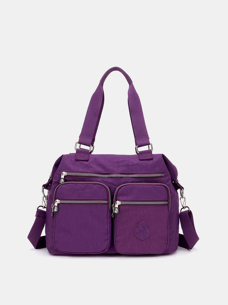 Nylon Large Capacity Lightweight Multi-pocket Crossbody Bag Handbag For Women