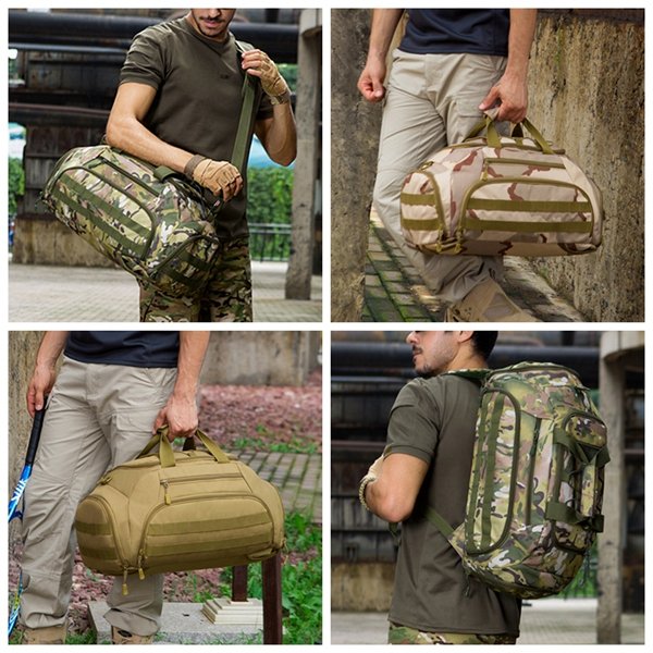 Polyester 35L Multi-function Travel Storage Bag Backpack Handbag Crossbody Bag